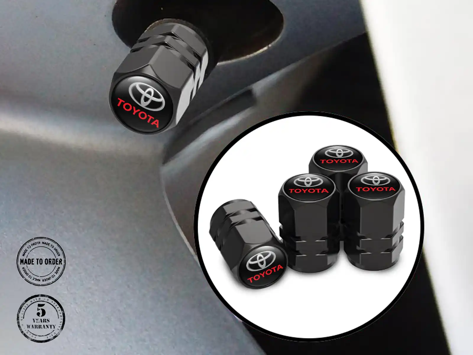 Toyota Tire Valve Stem Caps for Bicycle Modern